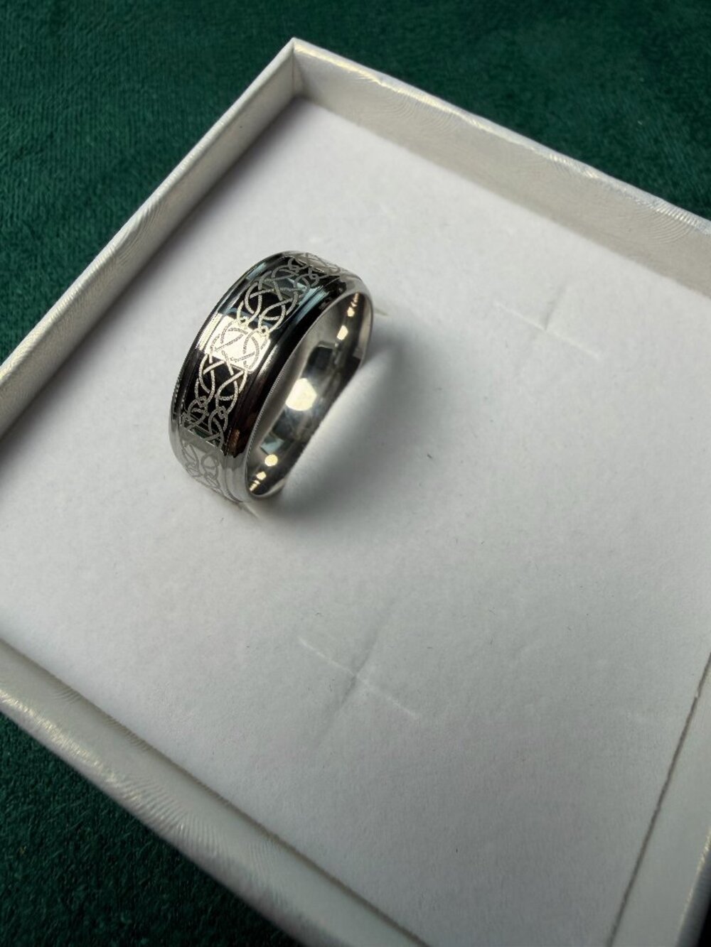 MEN's Stainless Steel Celtic Band Ring Sizes 9-10